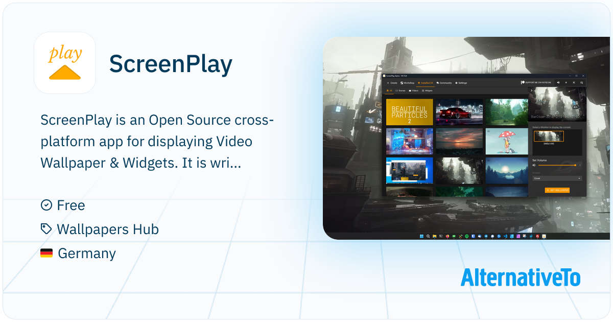 ScreenPlay: Open-source and cross-platform live Wallpaper and Widgets ...