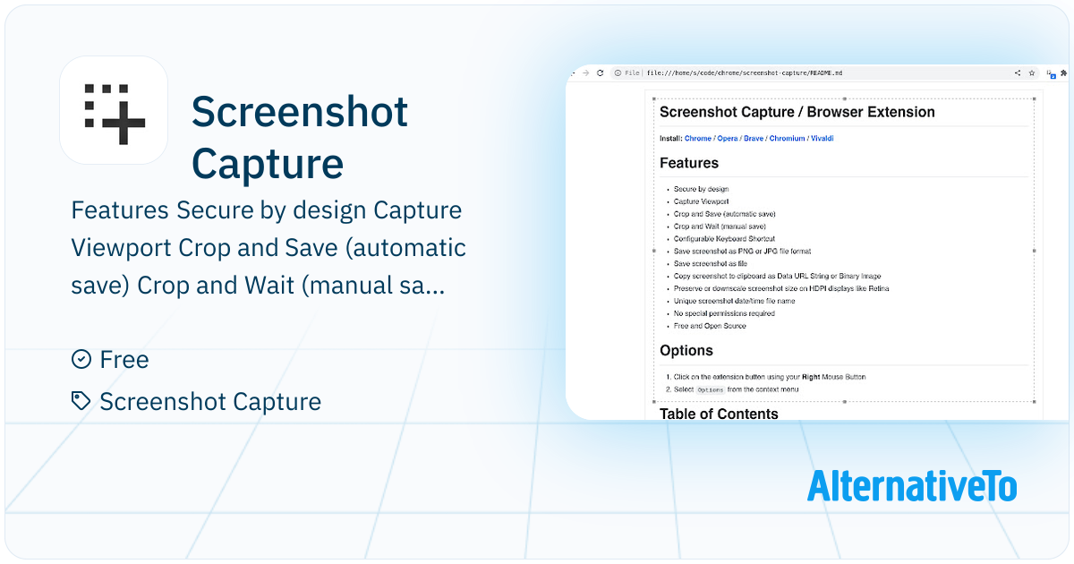 Screenshot Capture: / Browser Extension | AlternativeTo