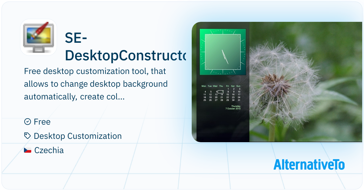 Windows Desktop Creater SE-DesktopConstructor: Free desktop customization tool, that allows to ...