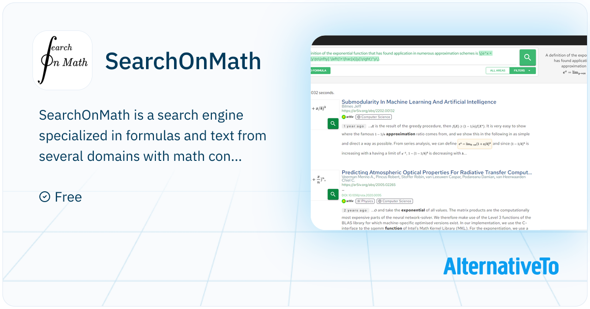 Ask HN: Where are the good search engines for mathematical formulas?