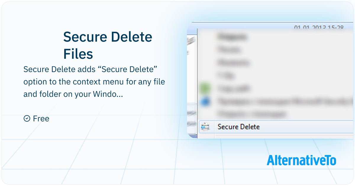 Secure Delete Files: Simple windows explorer extension for secure file ...