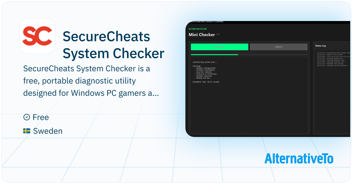 Software Check System SecureCheats System Checker: A free, lightweight Windows diagnostic ...