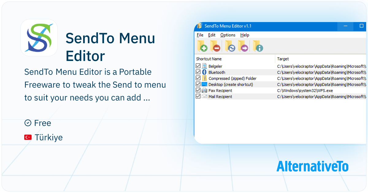 Ic Menu Send SendTo Menu Editor: “Send To Menu Editor” is a portable freeware which ...