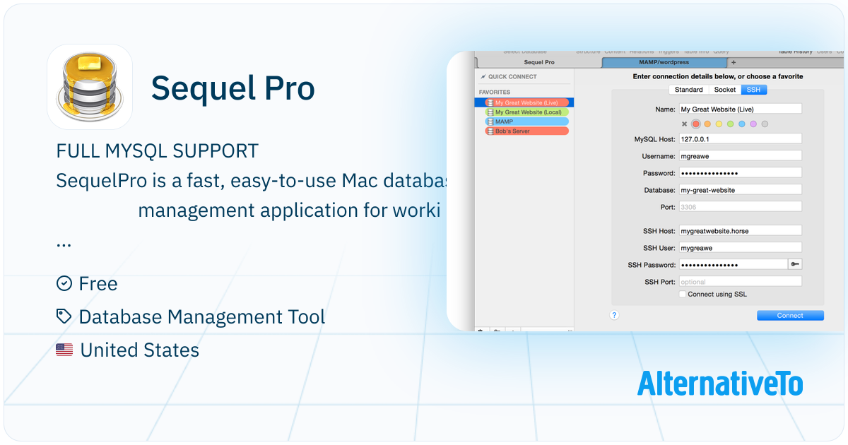 Sequel Pro: Fast, easy-to-use Mac database management application for ...