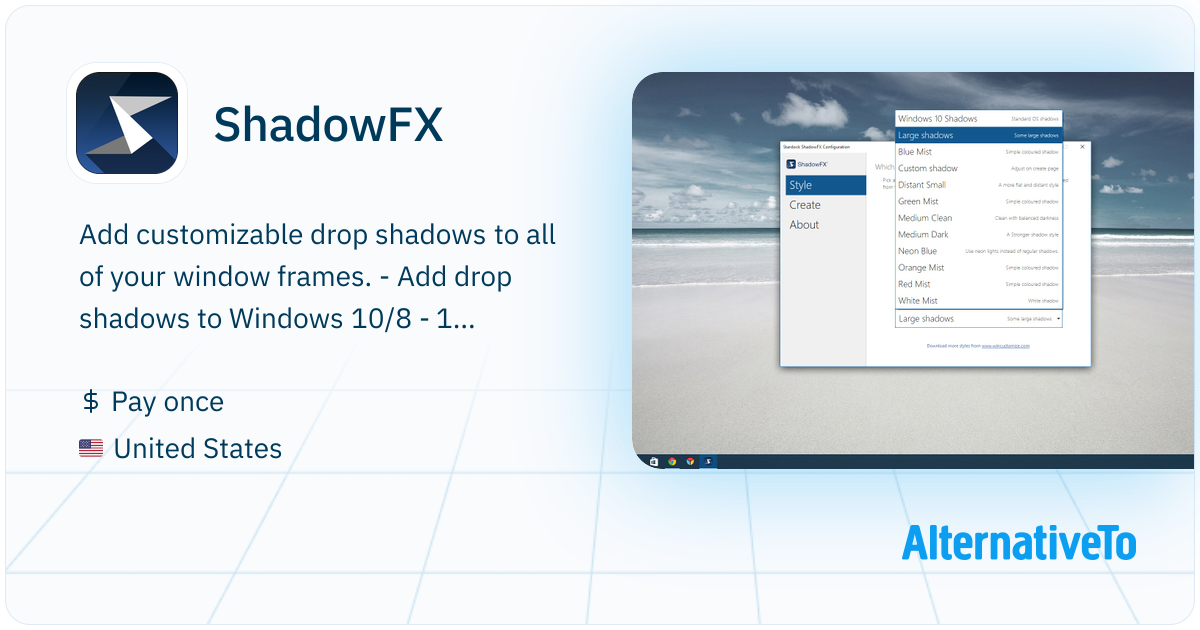 ShadowFX: Add customizable drop shadows to all of your | AlternativeTo