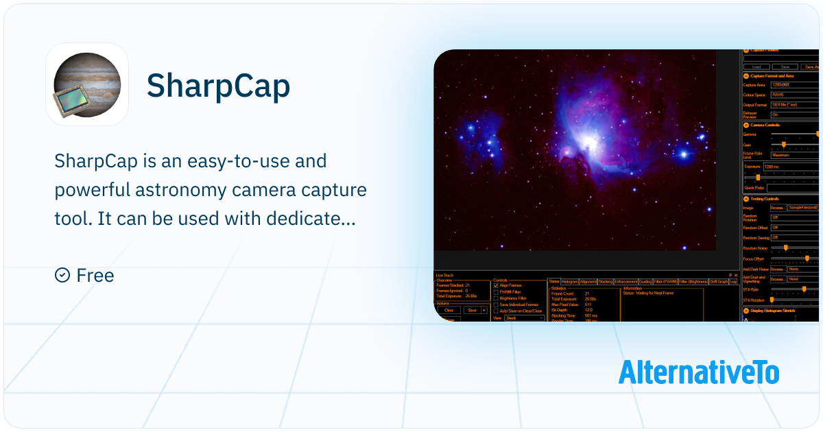 SharpCap: Easy-to-use and powerful astronomy camera capture tool ...