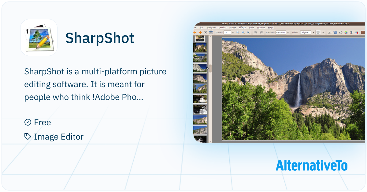 What's Shot Software SharpShot: Multi-platform picture editing | AlternativeTo