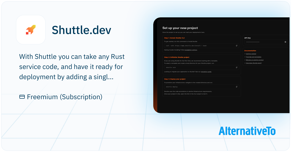 Shuttle.dev: Build & ship backends without writing any infrastructure ...