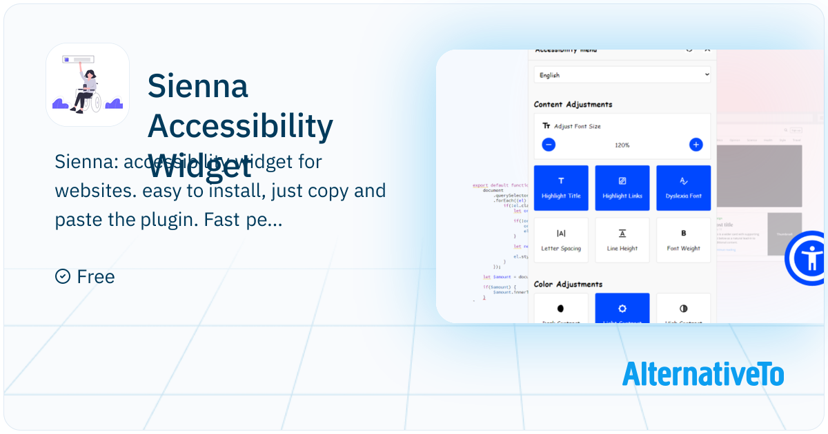 Sienna Accessibility Widget: Web Accessibility Widget for Everyone ...
