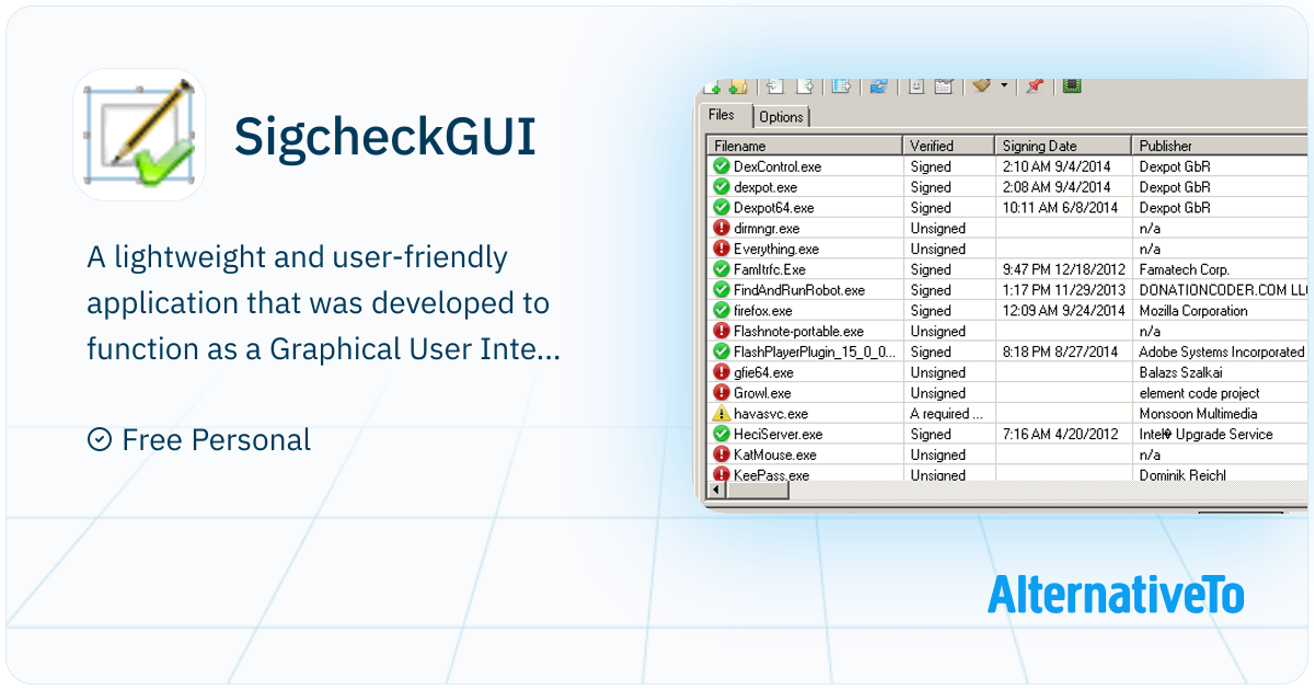 Checker Gui SigcheckGUI: A lightweight and user-friendly application that was ...