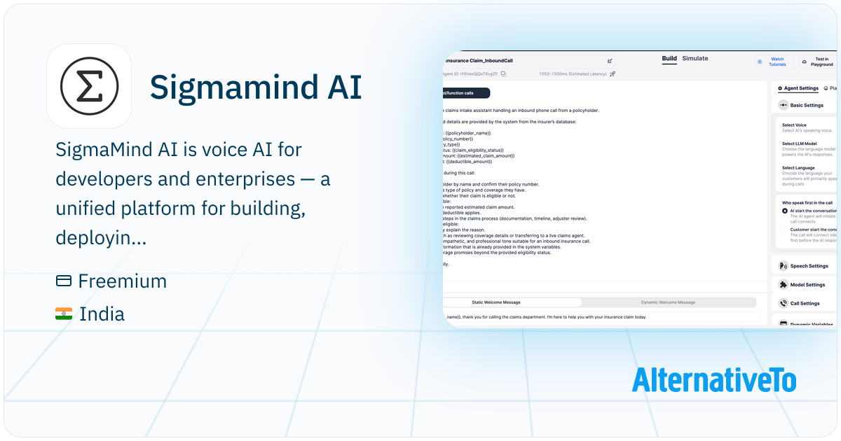 Sigmamind AI: SigmaMind AI is voice AI for developers and enterprises ...