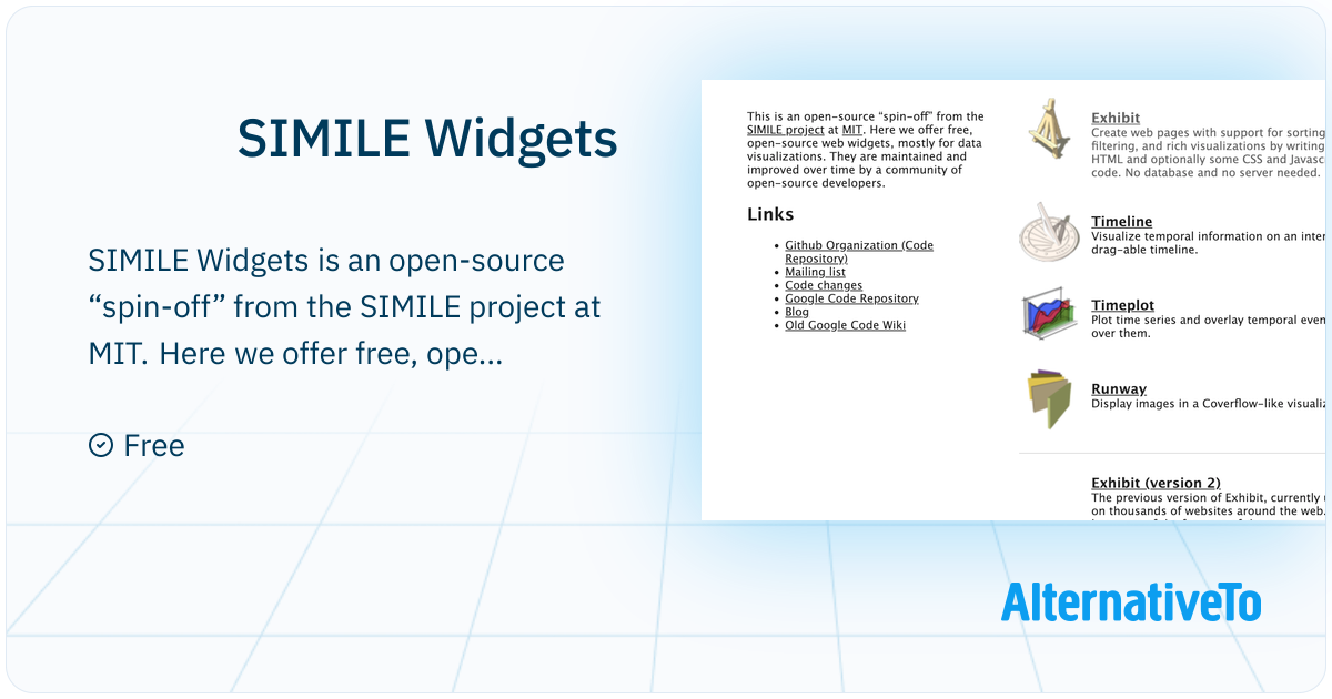 SIMILE Widgets: Open-source “spin-off” from | AlternativeTo