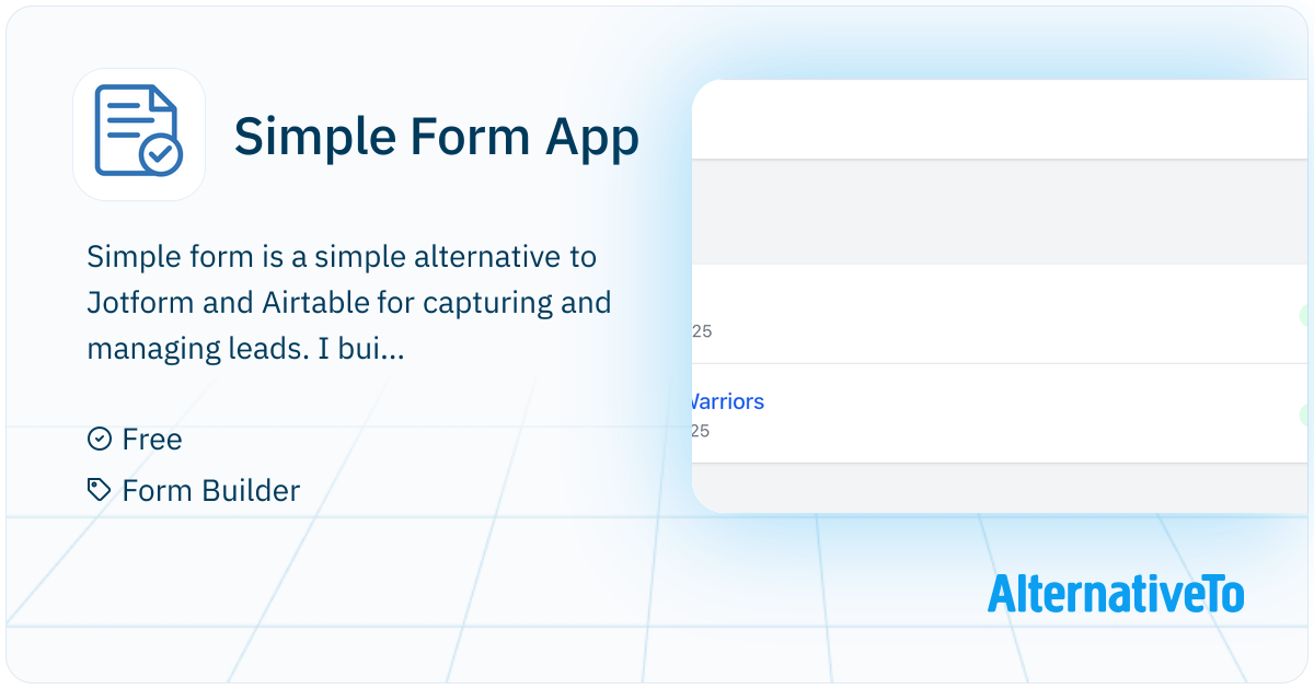 Simple Form App: Simple form is a lightweight alternative to Jotform ...