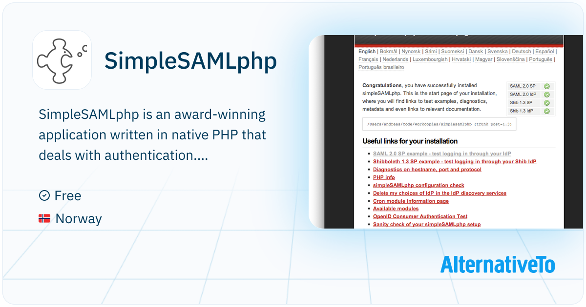 SimpleSAMLphp: Application written in native PHP that deals with ...