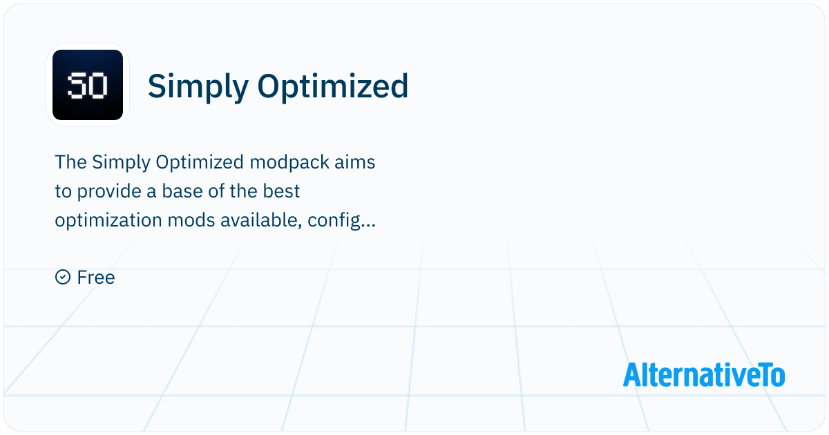 Simply Optimized: A lightweight Fabric optimization modpack with a goal ...