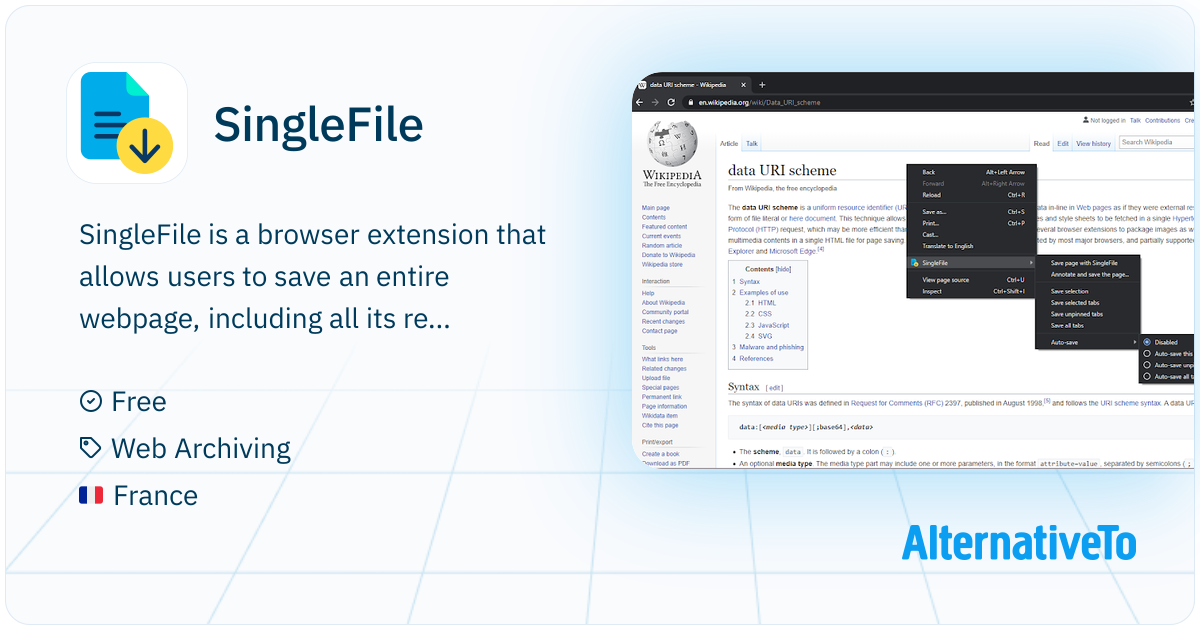 SingleFile: Saves web pages as HTML files with all resources, offline ...