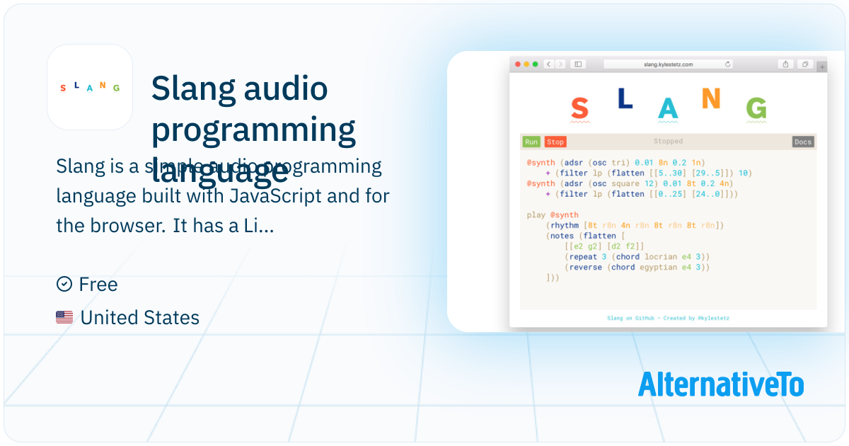 Slang audio programming language: Audio programming language built for ...