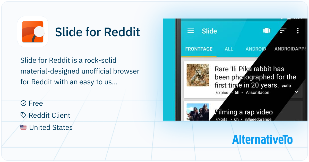 Slide for Reddit Rocksolid materialdesigned unofficial browser for