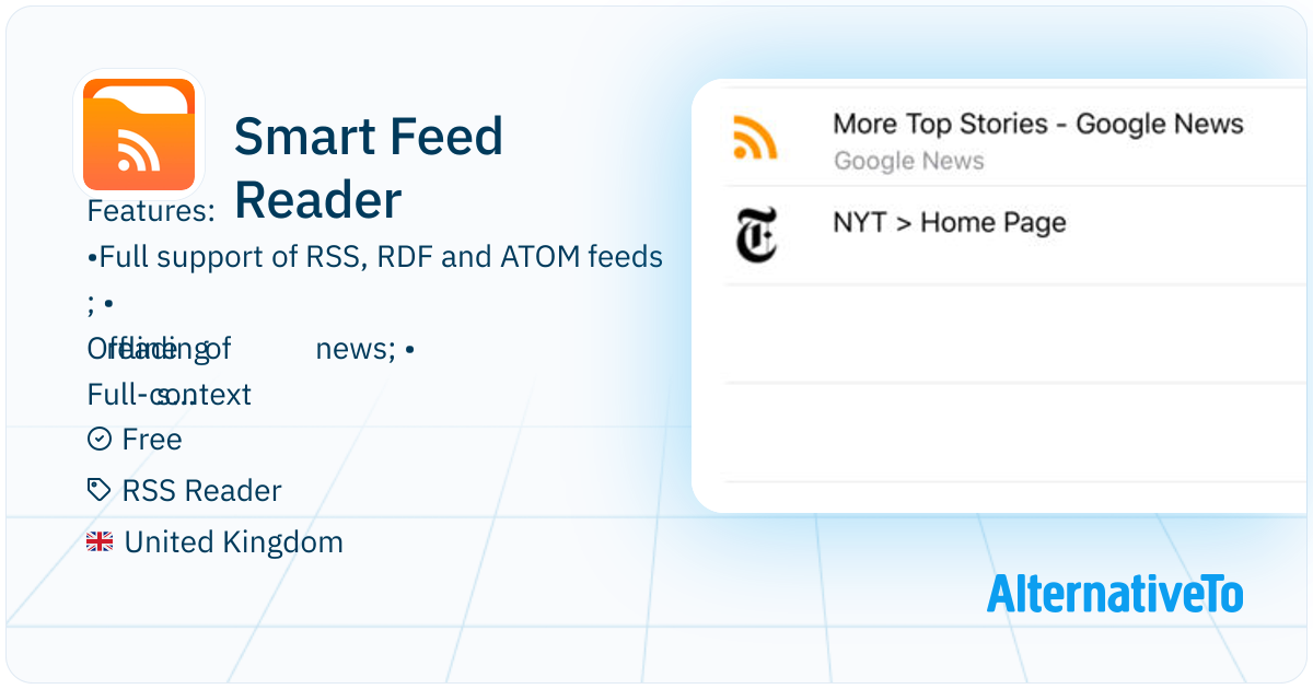 Smart Feed Reader: SFR is a free, full-featured RSS, RDF and ATOM news ...