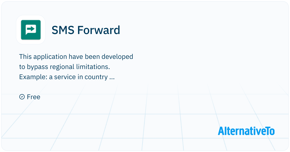 SMS Forward: Simple app that allows you to redirect SMS you receive on ...