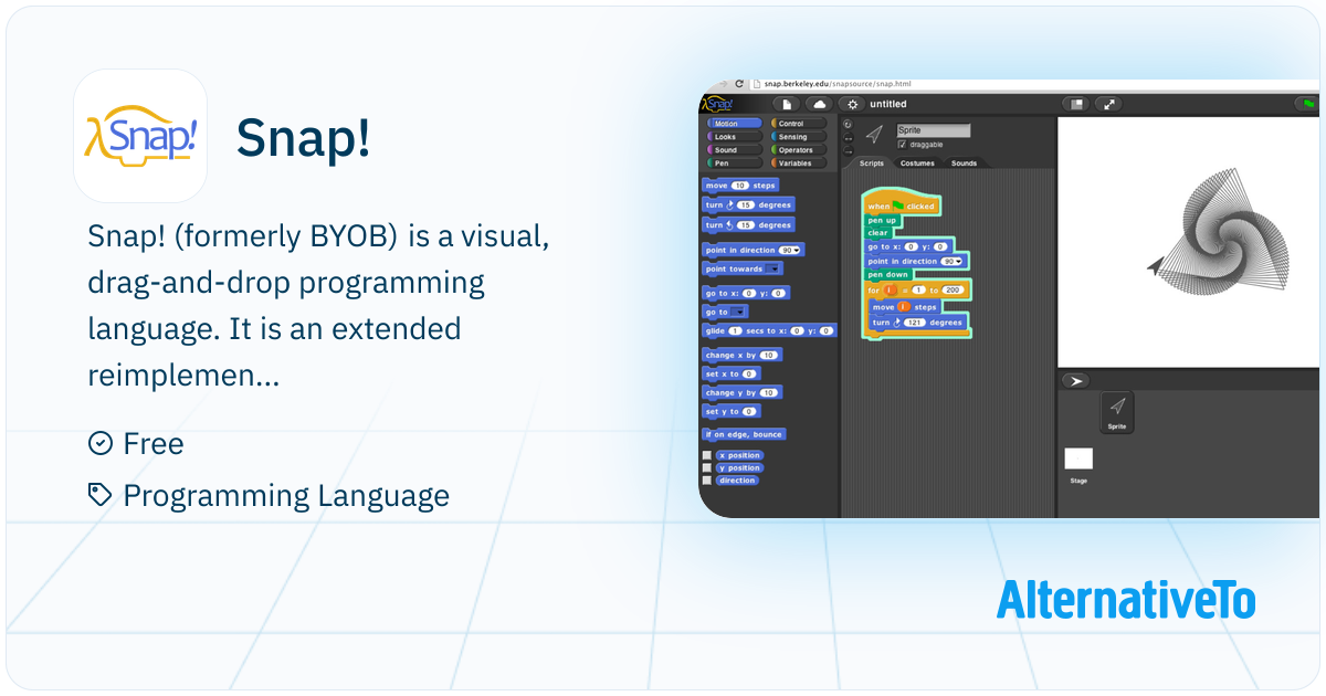 Snap!: Broadly inviting programming language for kids and adults that's ...