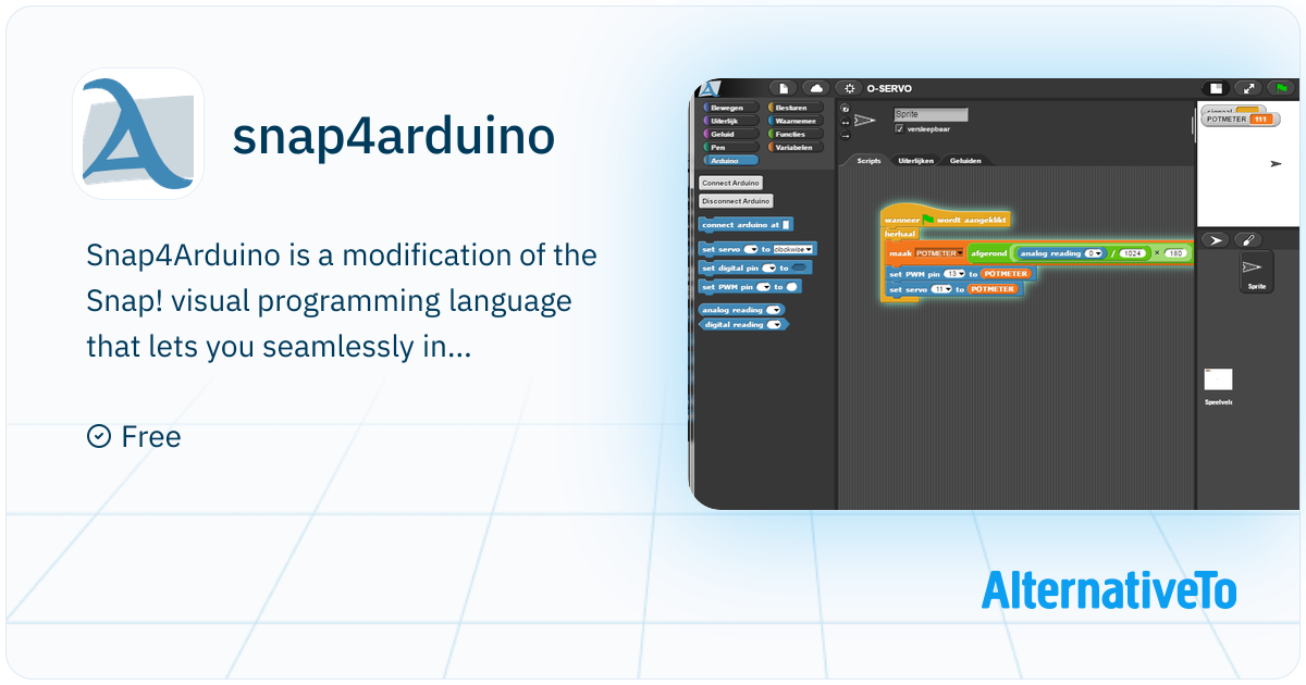 Snap Arduino snap4arduino: Snap4Arduino is a modification of the Snap! | AlternativeTo