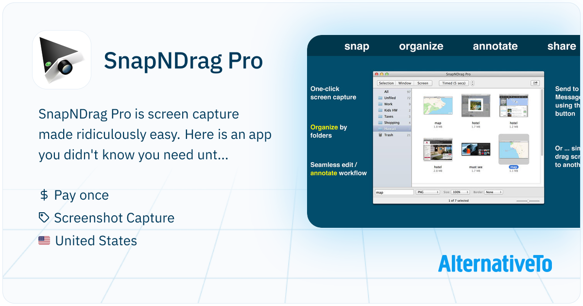 SnapNDrag Pro: SnapNDrag makes taking screenshots super easy ...