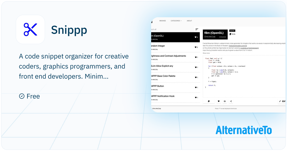Snippp: UNINTERRUPTED CREATIVITY FOR CREATIVE CODERS – YOUR SNIPPET ...