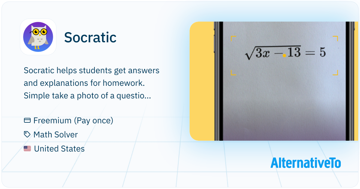 Socratic Math Solver Picture Socratic: Mobile homework answers and math solver | AlternativeTo