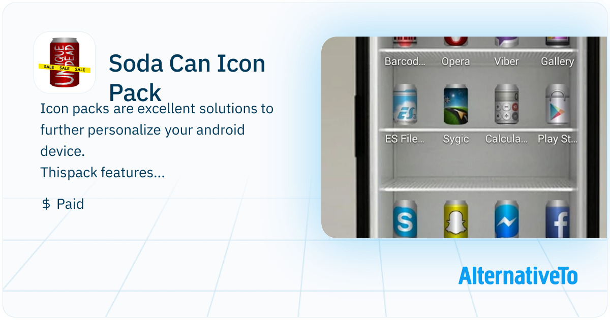 Soda Can Icon Pack: Paid version of the Soda can icon pack from Unique ...