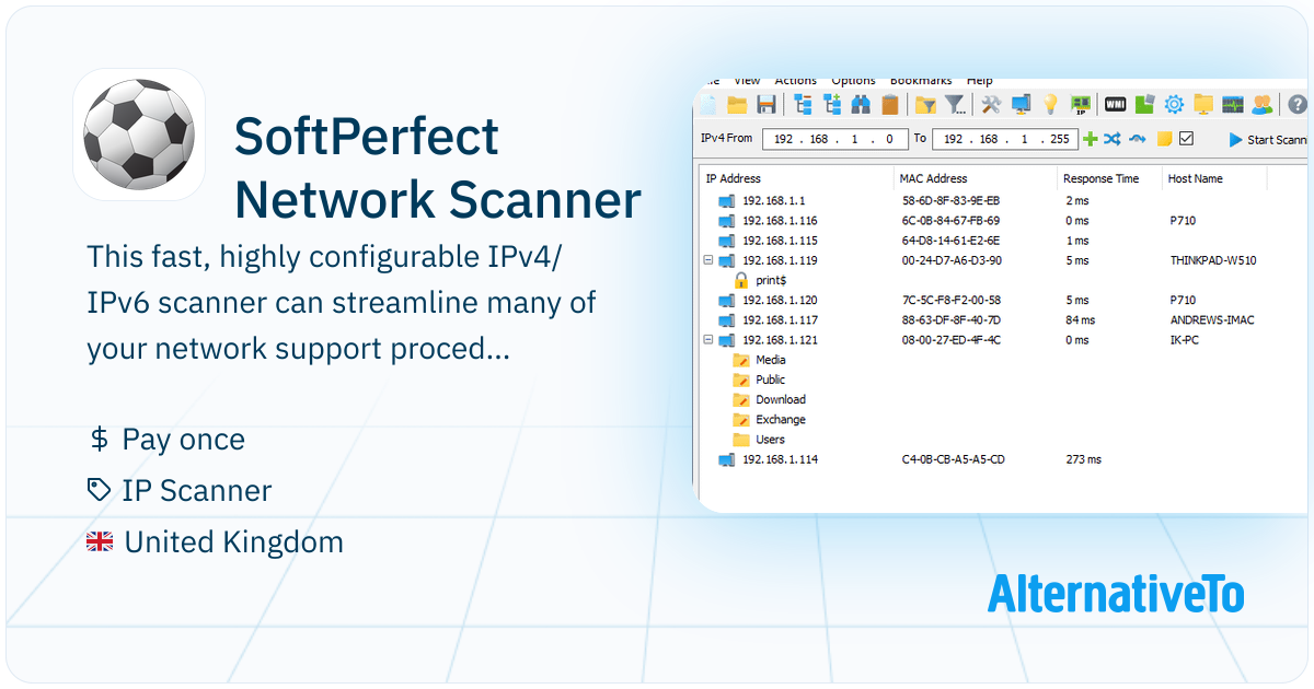 SoftPerfect Network Scanner: Powerful multipurpose network ...