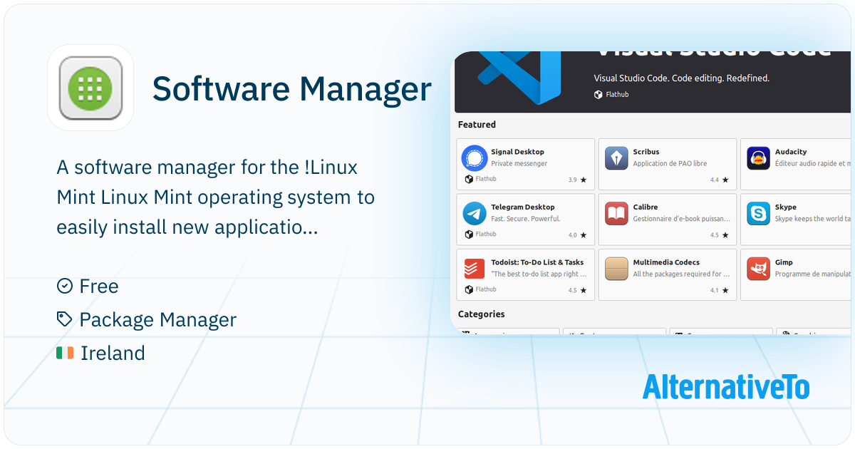 The Software Manager Software Manager: A software manager for the http://alternativeto ...