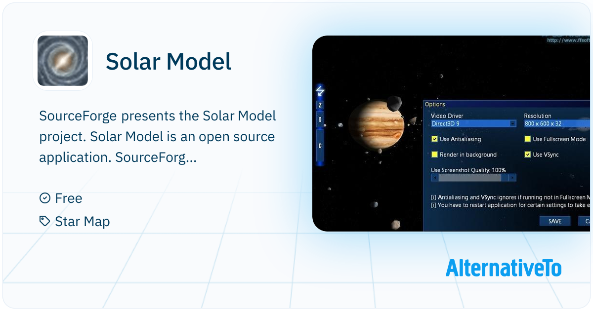 Sol Model Network Solar Model: SourceForge presents the Solar Model project | AlternativeTo