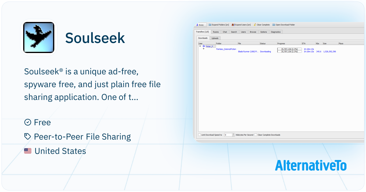 Soulseek: ® is a unique ad-free, spyware free | AlternativeTo
