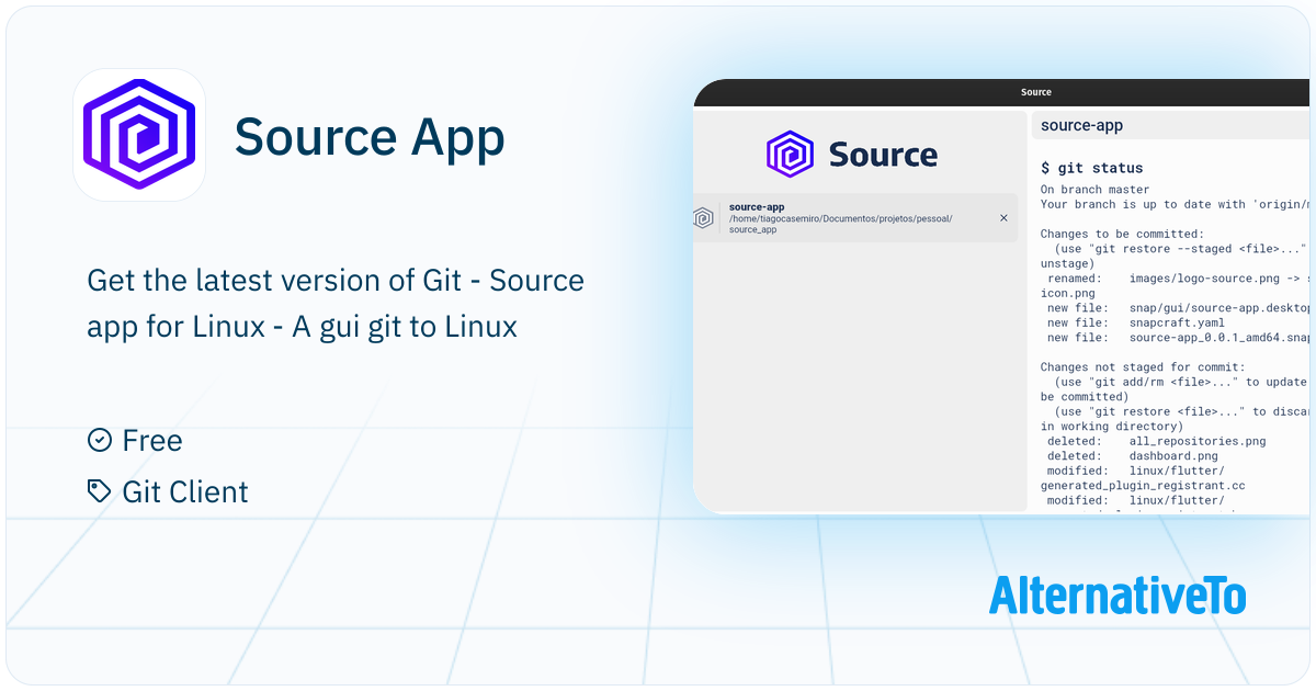 Source App: Source is a simple client for working with git | AlternativeTo