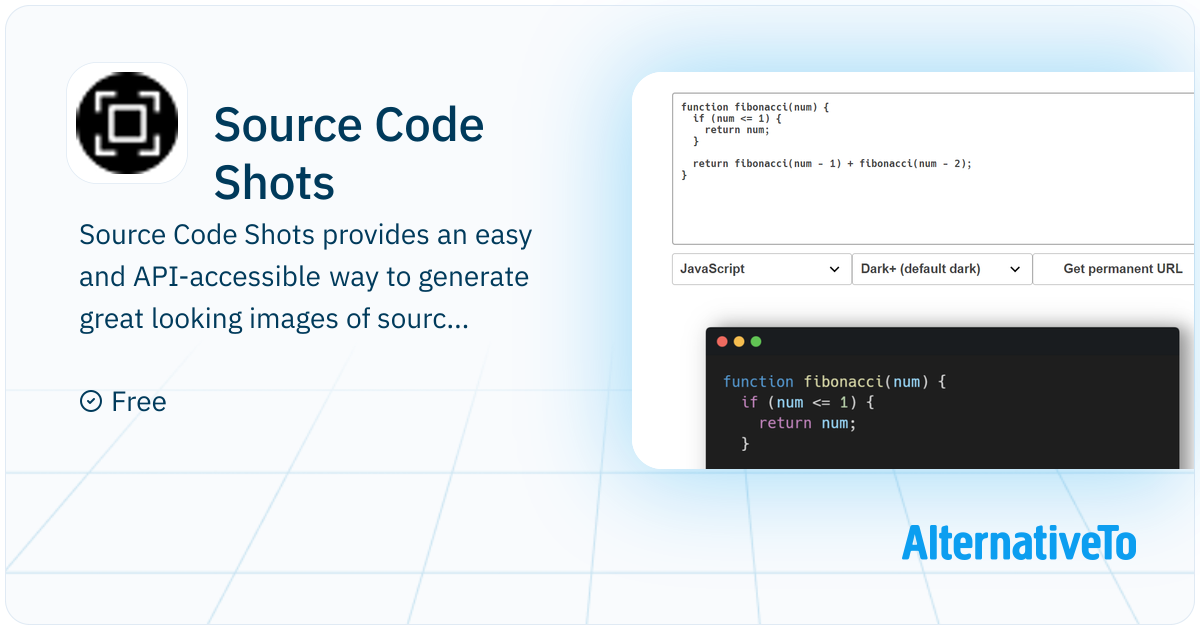 Source Code Shots: Generate beautiful images of source code via API ...