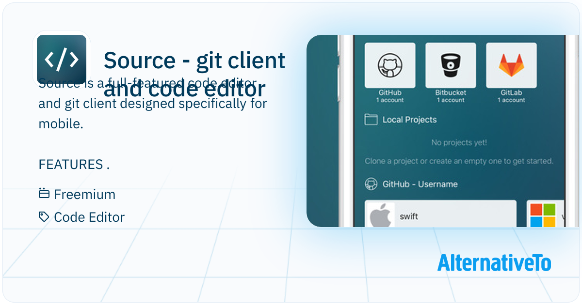Source - git client and code editor: Powerful code editor and git ...