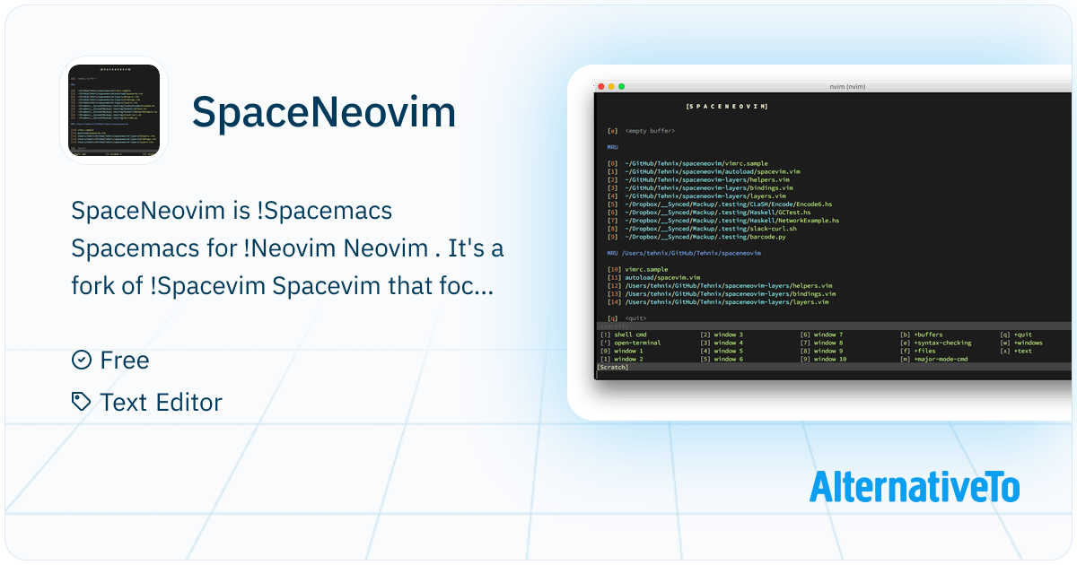SpaceNeovim: Spacevim fork that focuses specifically on Neovim features ...