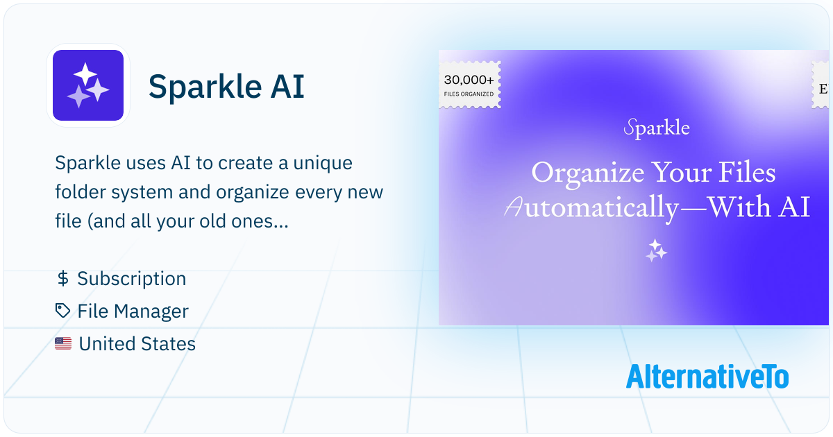 Sparkle AI: Sparkle uses AI to create a unique folder system and ...