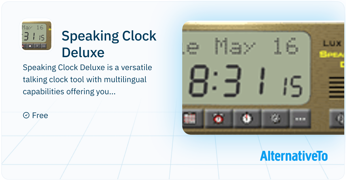Speaking Clock Deluxe: A clock that can tell you the time out loud in ...