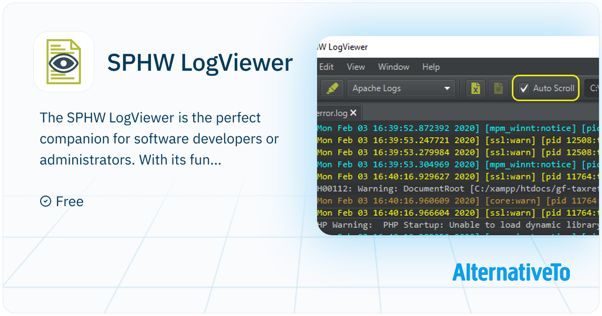 SPHW LogViewer: A free platform-independent tool for monitoring log ...