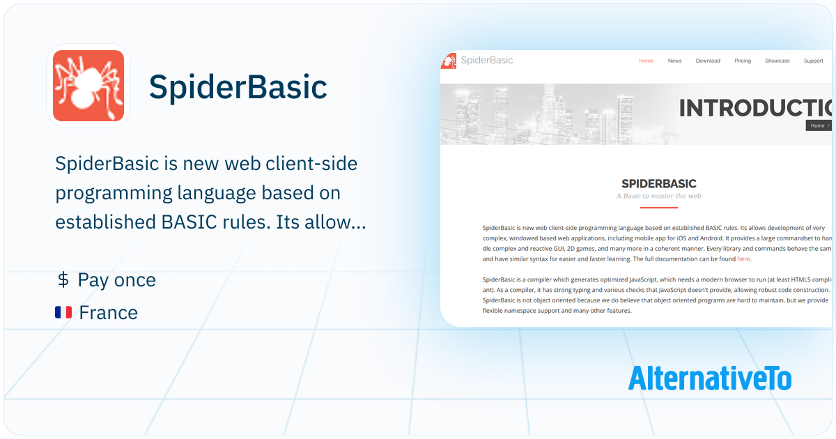 SpiderBasic: Is new web client-side programming language based on ...
