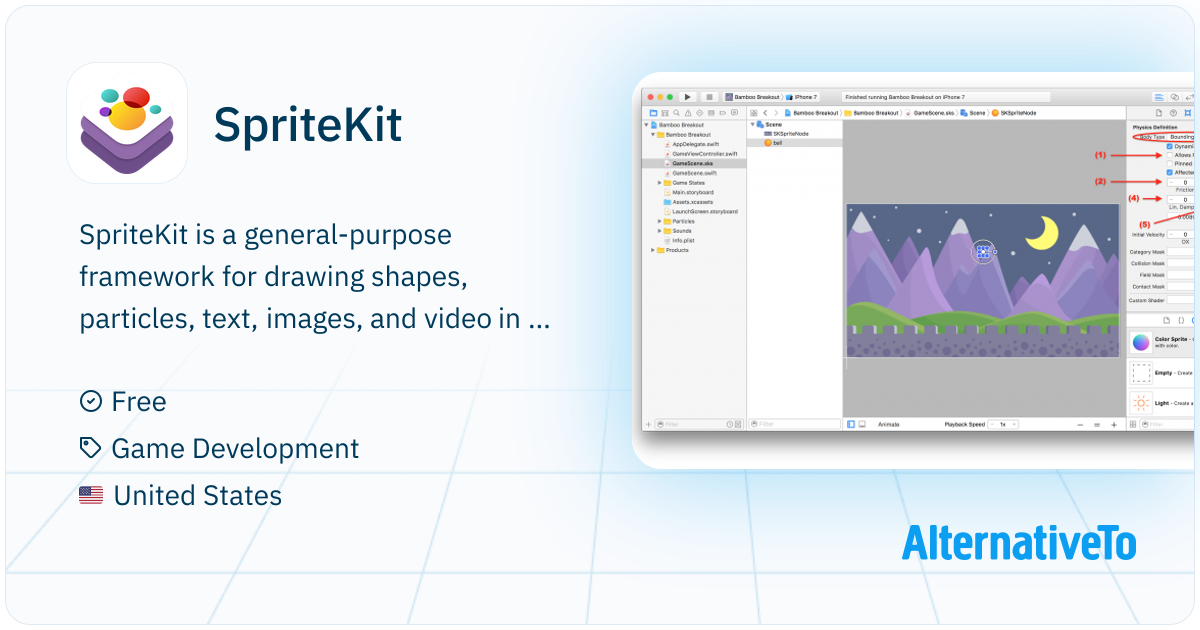 SpriteKit: A general purpose 2D framework | AlternativeTo