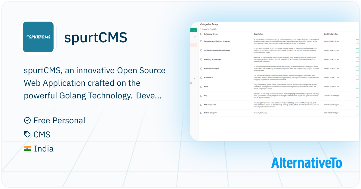 spurtCMS: Open-source CMS built on Golang with flexible modules ...