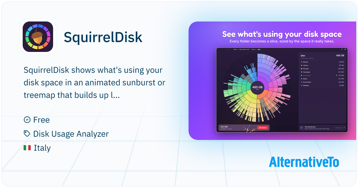 SquirrelDisk: Open Source, Cross-platform Disk Space Analysis Tool ...