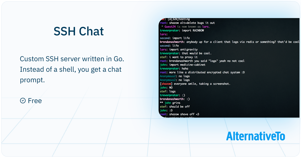 SSH Chat: Chat over SSH | AlternativeTo