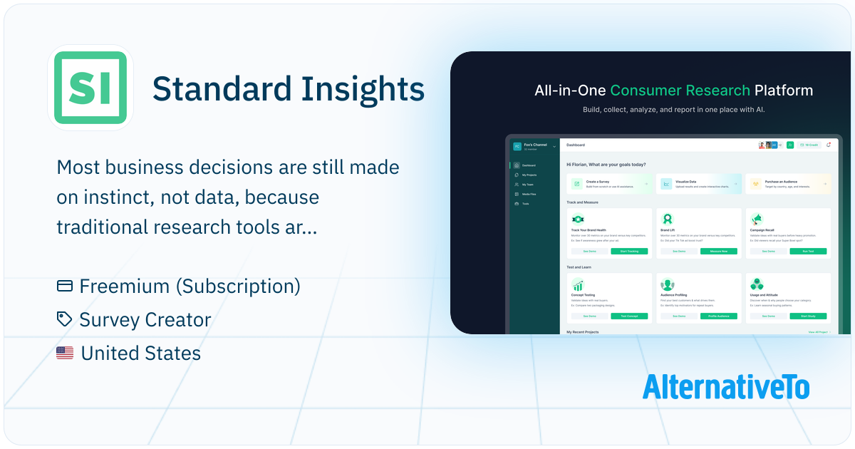 Standard Insights: AI-powered consumer research platform that makes ...