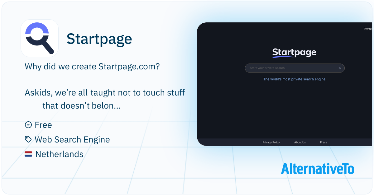 Startpage Startpage: Privacy-first search engine with no data storage | AlternativeTo