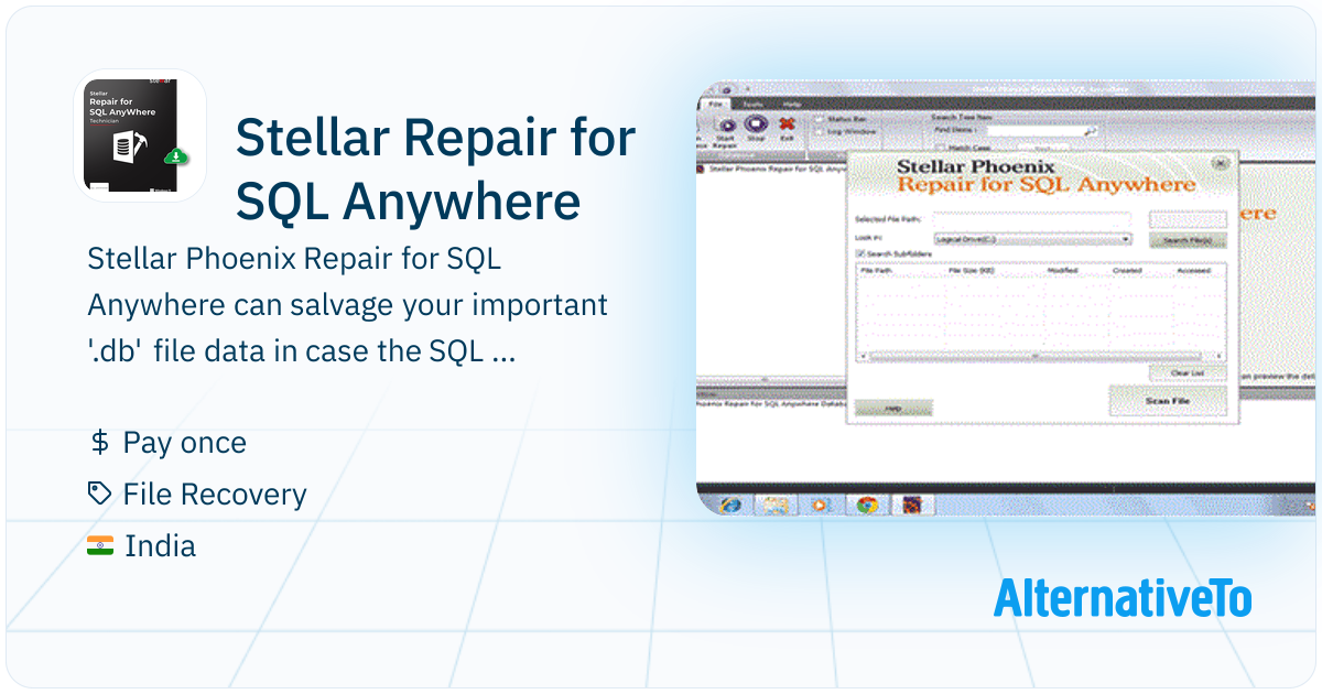 Stellar Repair for SQL Anywhere: Stellar Phoenix offers sql anywhere ...