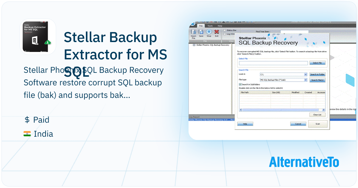 Stellar Backup Extractor for MS SQL: Stellar Phoenix SQL Backup ...